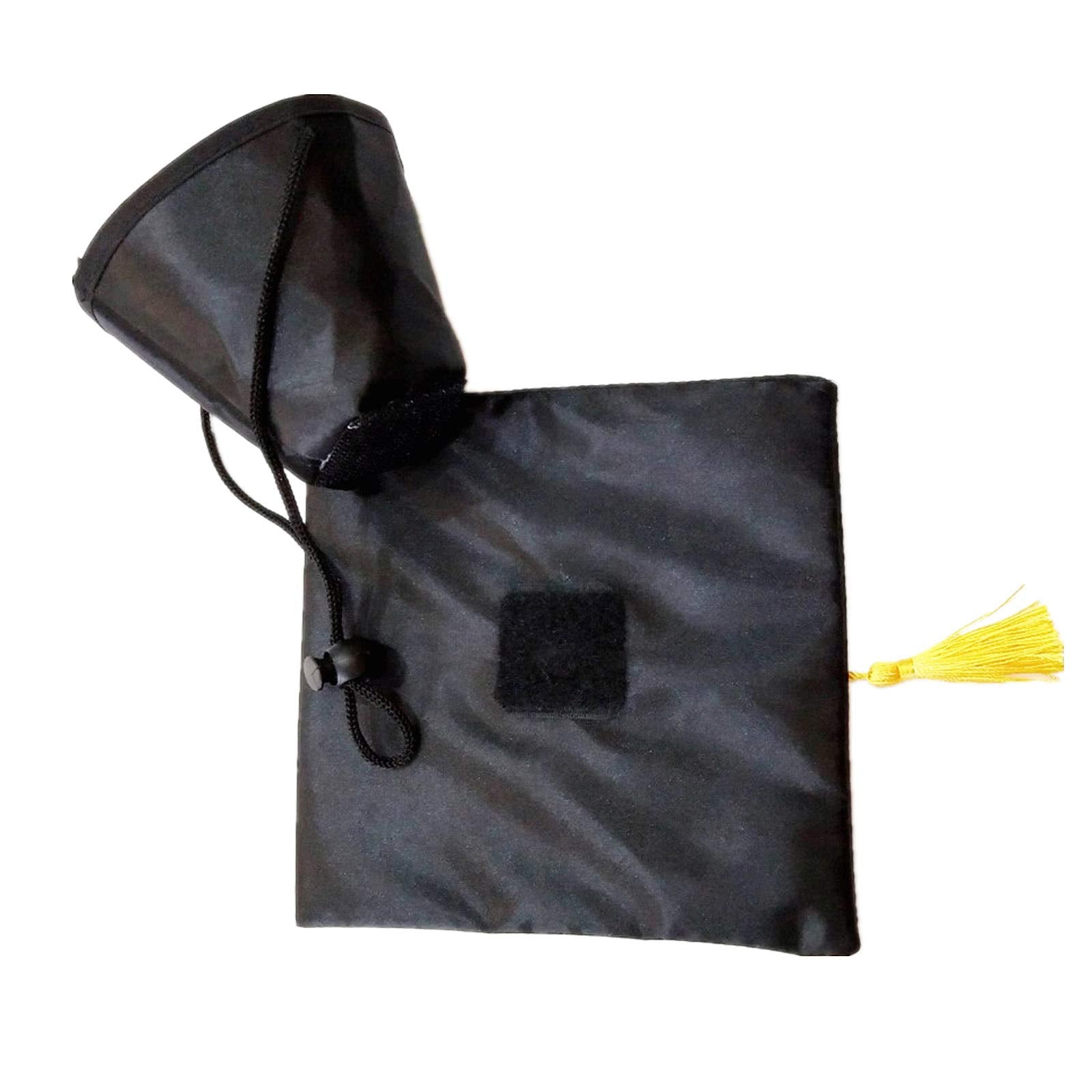 Soochat graduation cap on dog head demonstrates simple, classic style.