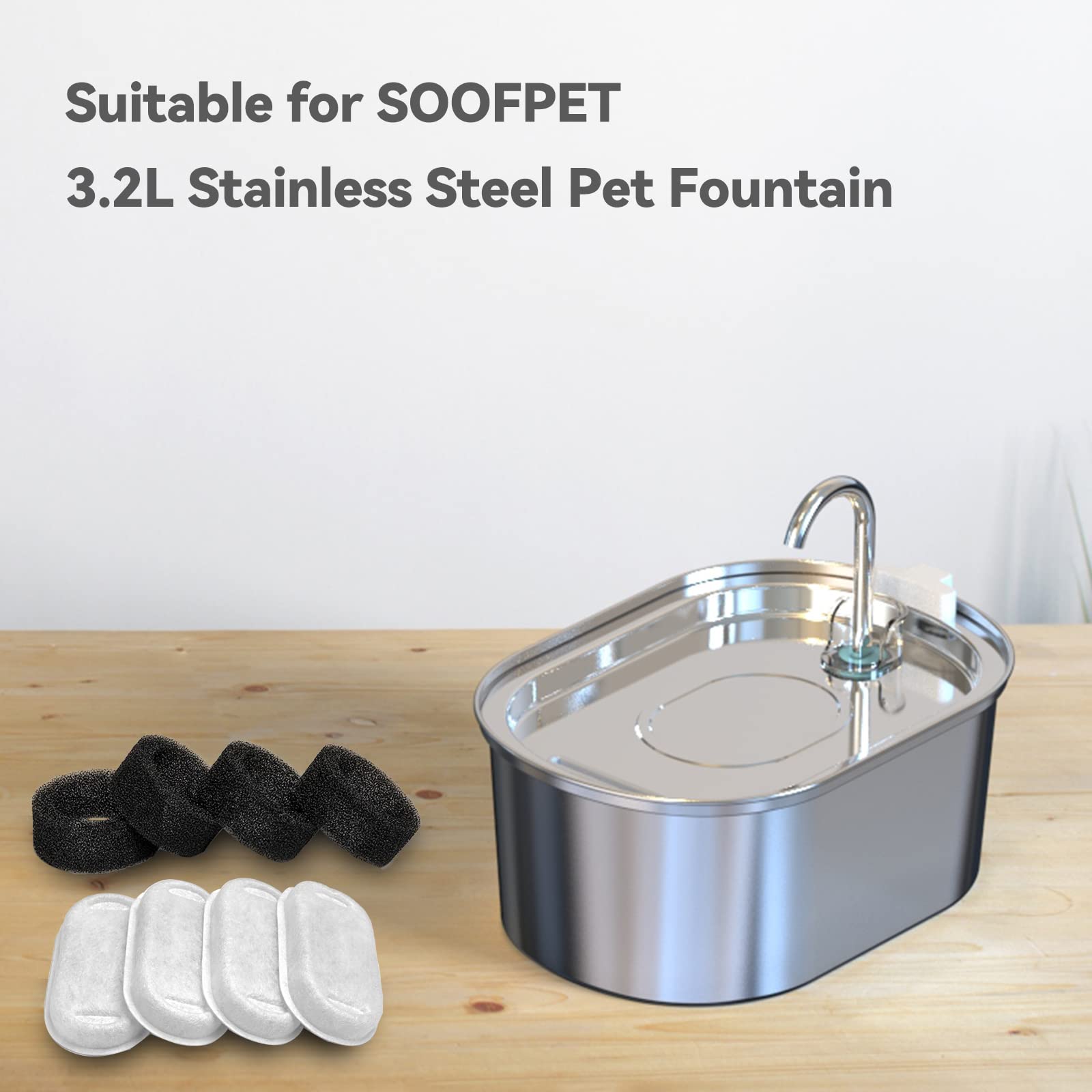 SOOFPET pet hydration scene emphasizes refreshing water