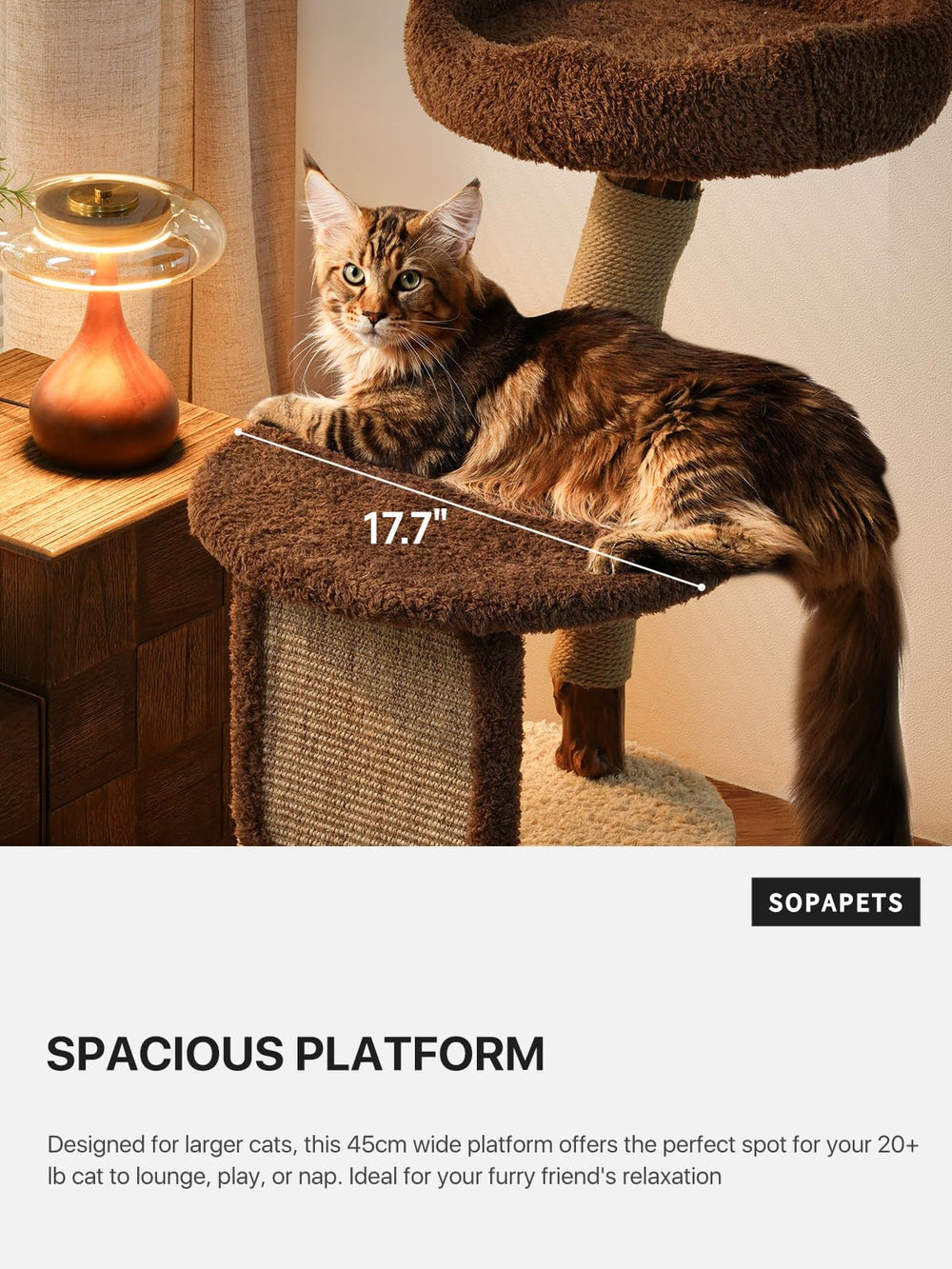 Sopapets 40-inch cat tree cozy hideaway provides private retreat for cats