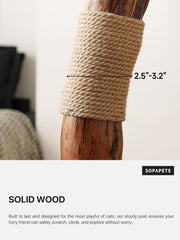 Sopapets 40-inch cat tree scratch post promotes healthy claws with natural sisal