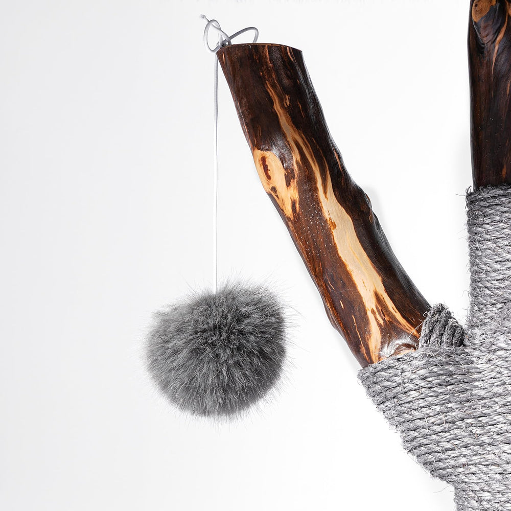 Sopapets aesthetic cat tree faux fox fur surface offers cozy comfort on rests