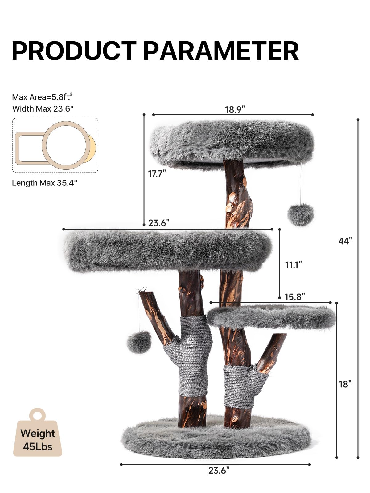 Sopapets aesthetic cat tree modern living-room design blends with home decor