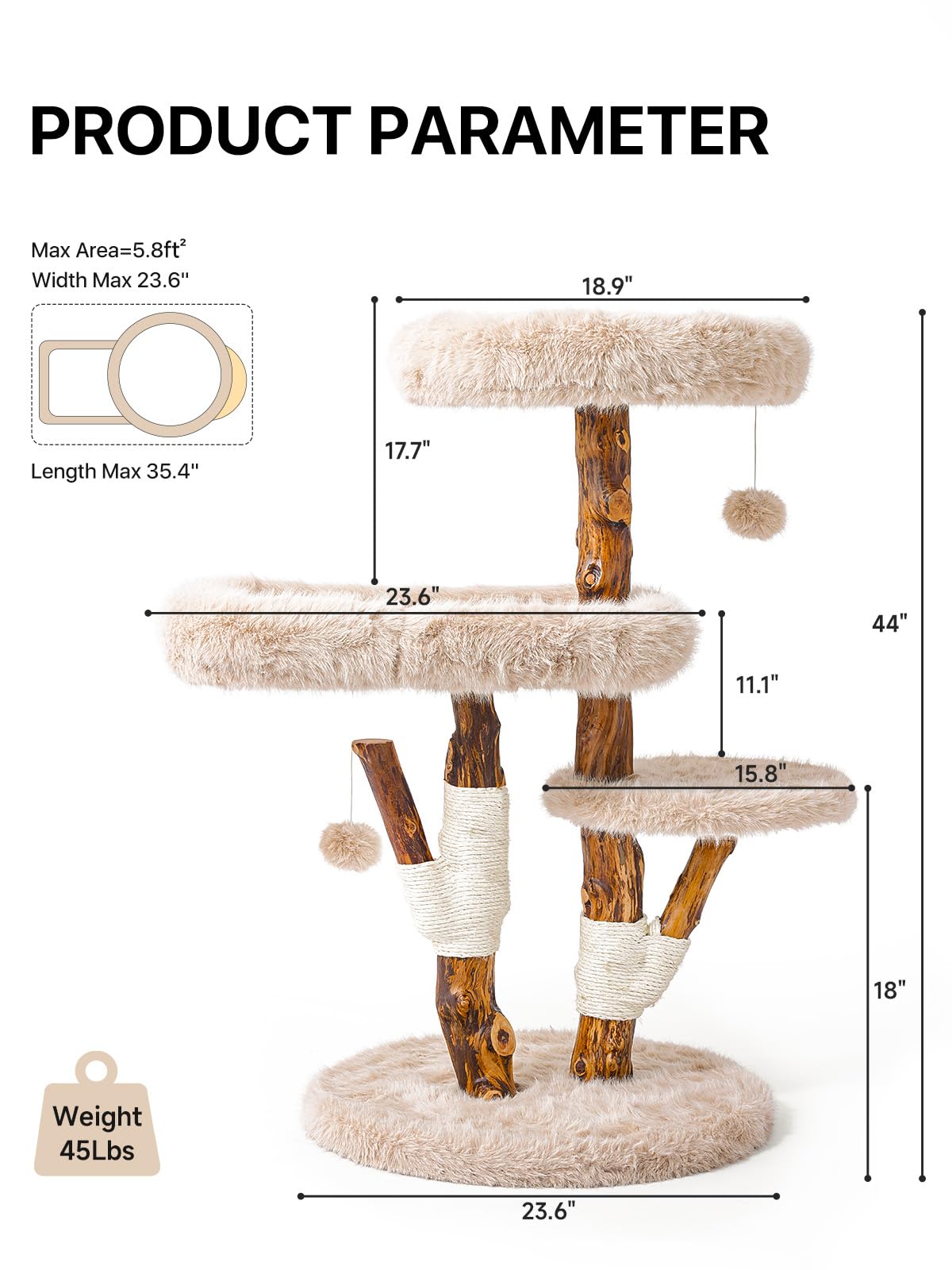 Sopapets Large cat loft gives elevated view and safe space for adventurous cats.