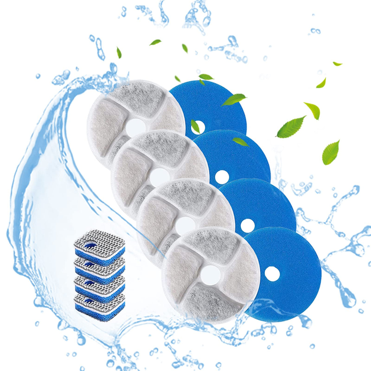 SORON cat water fountain filter round 4.13-inch diameter pack for clean water