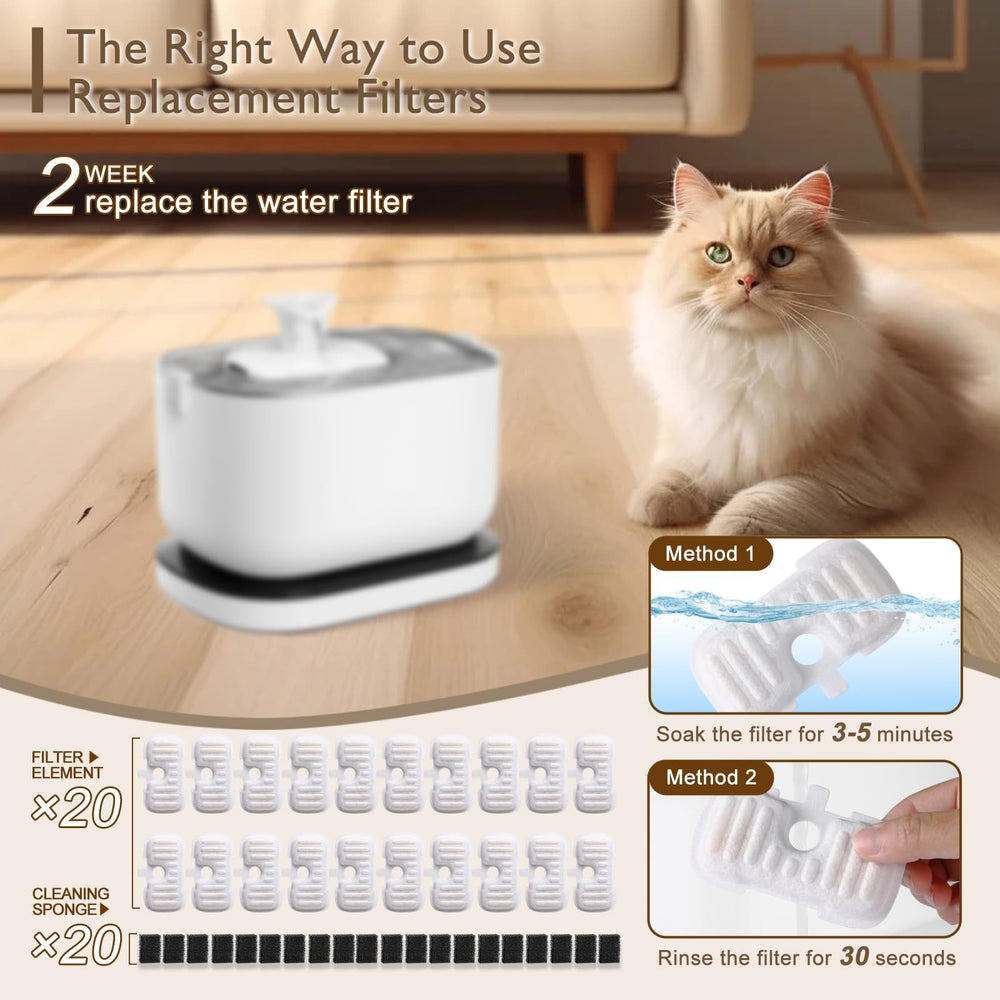 SORON soak and rinse instructions emphasize proper prep for optimal filter performance.