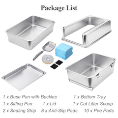 Sorstrem 8in bottom tray removal highlights easy waste disposal.