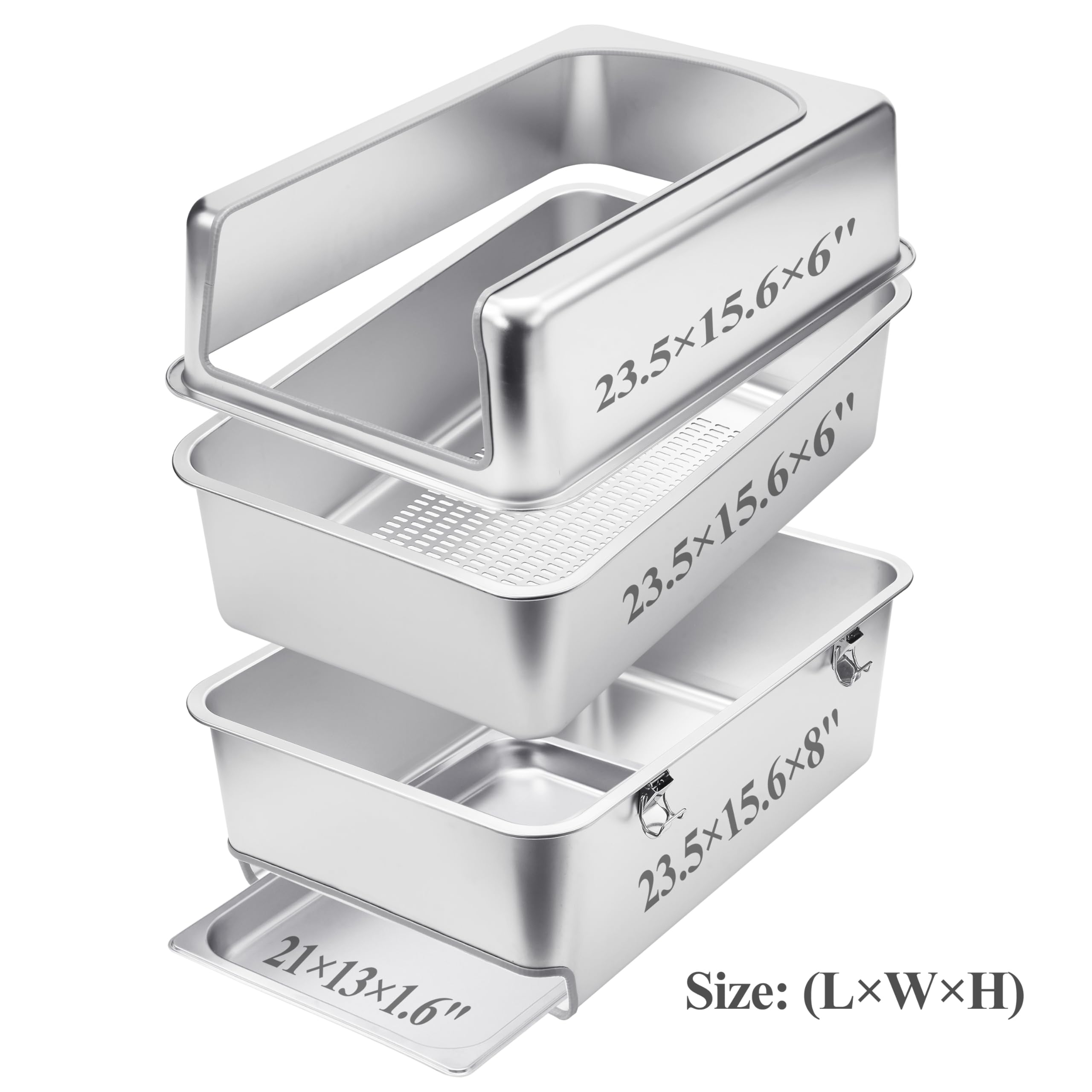 Sorstrem 8in sifting box interior space shows generous room for cats.