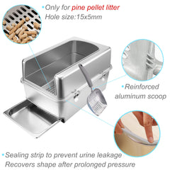 Sorstrem 8in sifting box lid closed demonstrates enclosed odor containment.