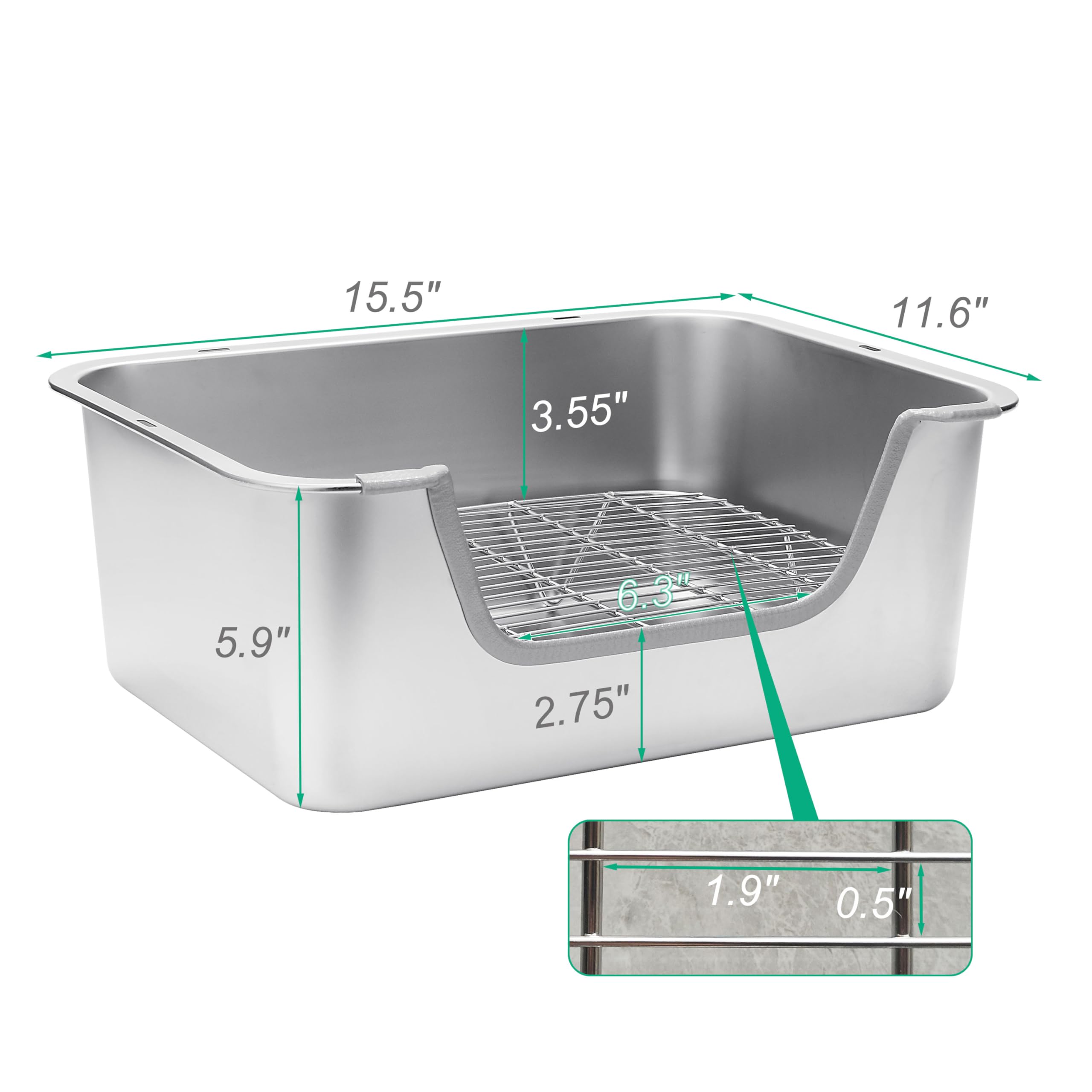 Sorstrem rabbit litter box lower layer captures waste for quick cleanup.