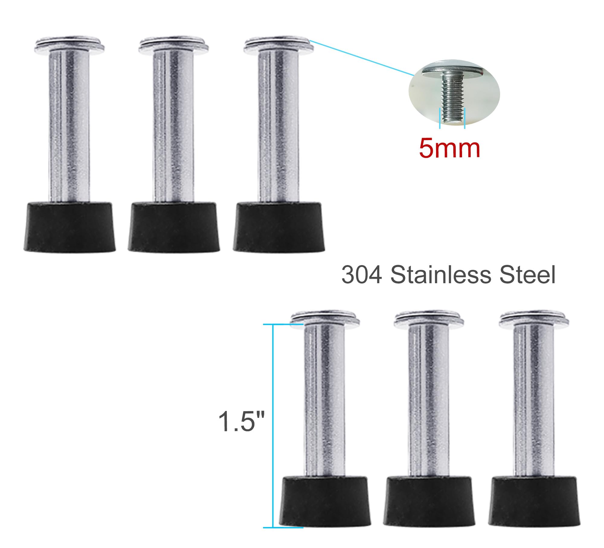 Sorstrem raised foot pads installation step demonstrates 5mm hole requirement.
