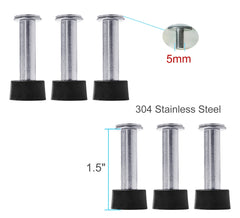 Sorstrem raised foot pads installation step demonstrates 5mm hole requirement.