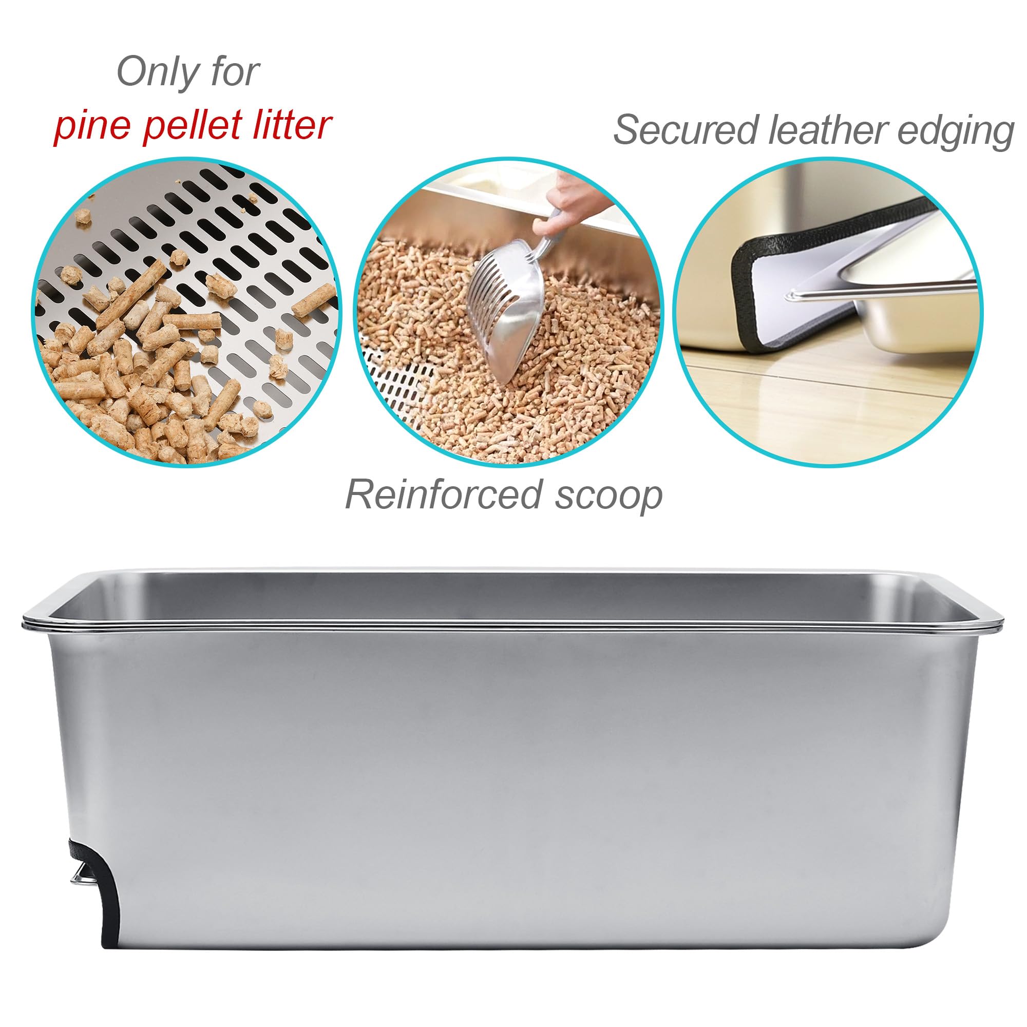 Sorstrem sifter pan bottom tray detail for easy waste disposal