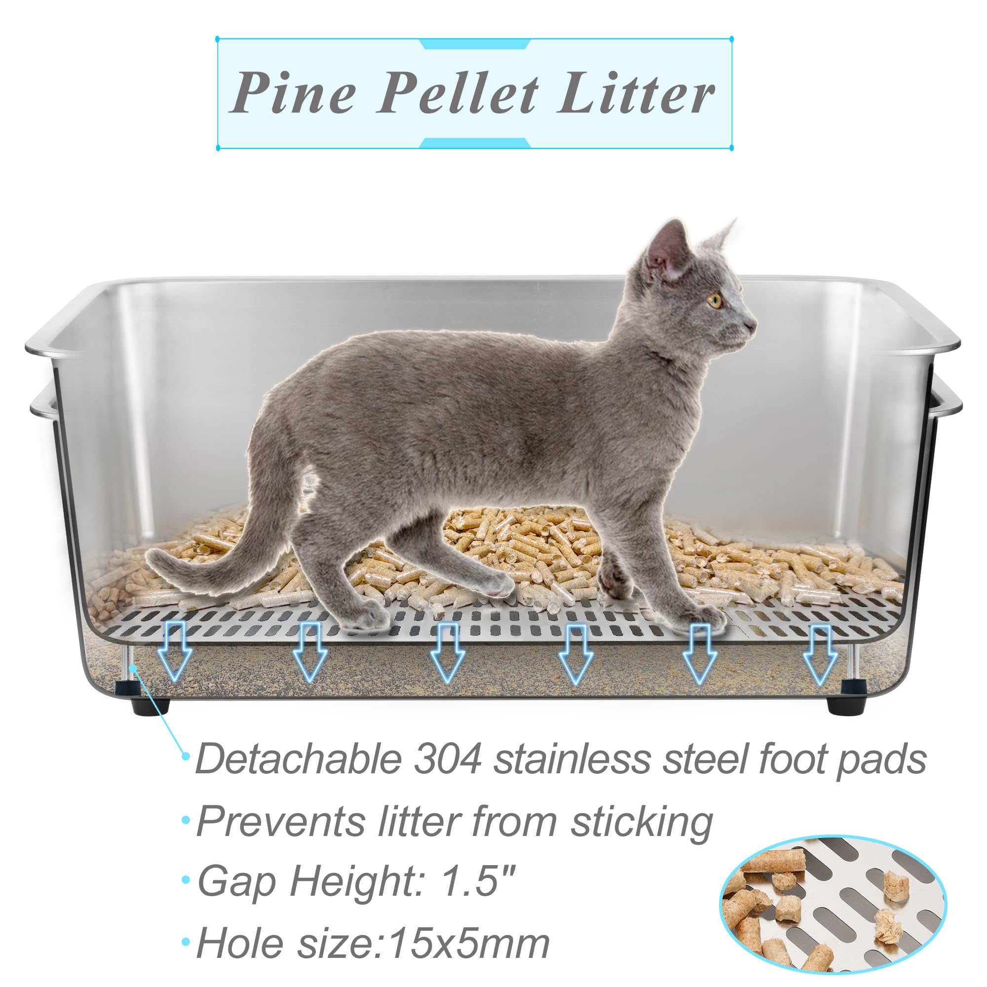 Sorstrem stainless steel interior close-up highlights scratch resistance and stain-free surface.