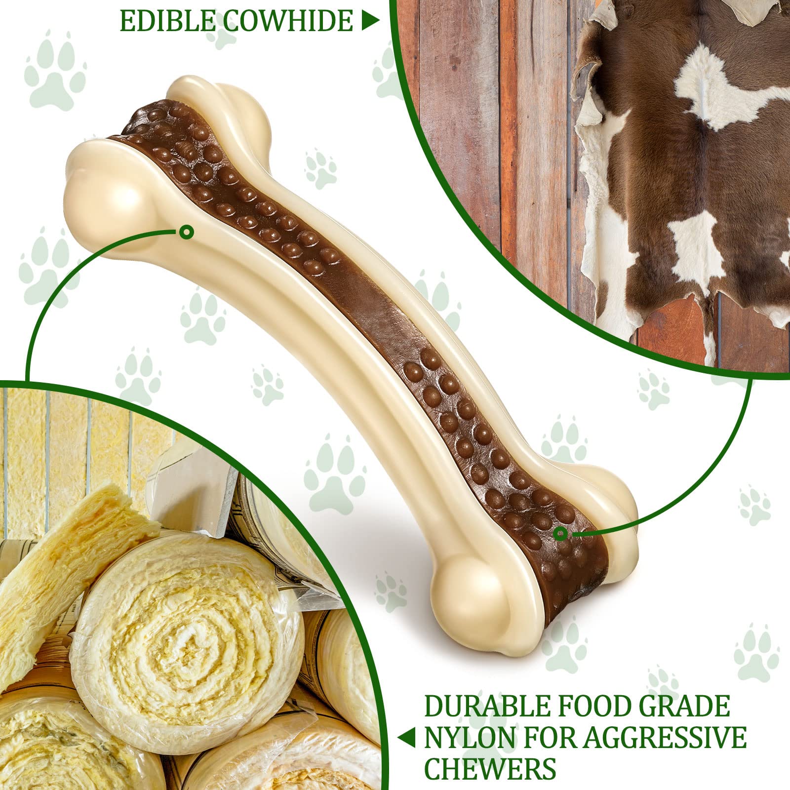 Sosation 6.3-inch length image shows a durable nylon chew built for aggressive chewers.