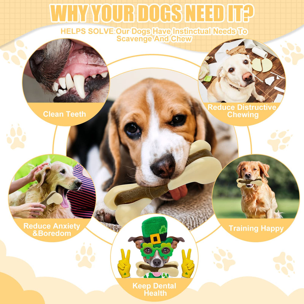 Sosation beef-flavored nylon dog toy highlights savory flavor to encourage chewing and play.