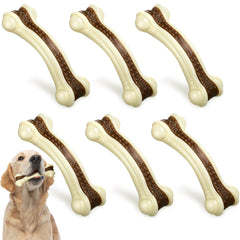 Sosation bone toy beef-flavor closeup highlights its appealing chew-action for aggressive chewers.