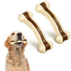 Sosation bones-curved-dog-toy for aggressive-chewers improves grip during play.