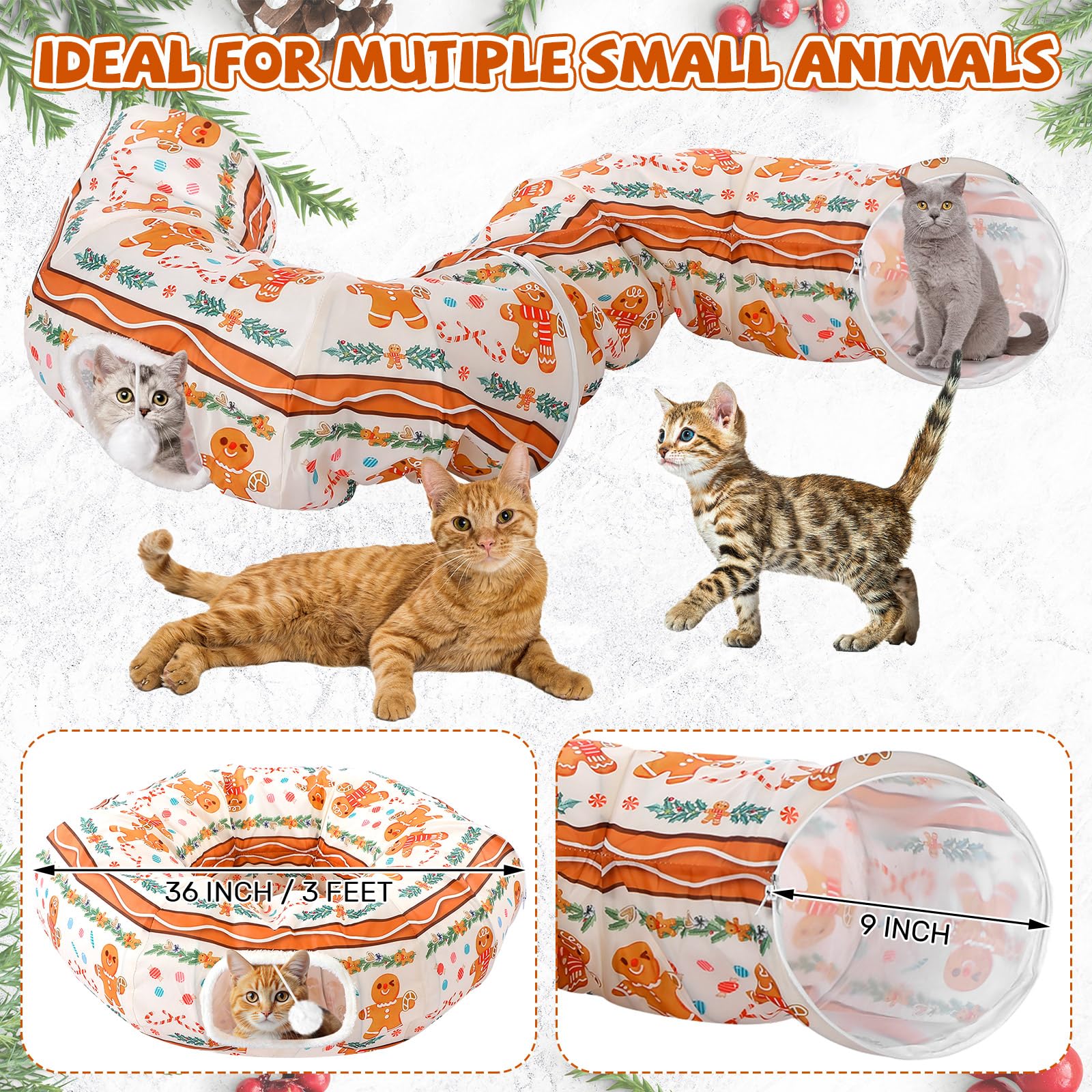 Sosation cat tunnel bed is portable and foldable for easy travel and storage