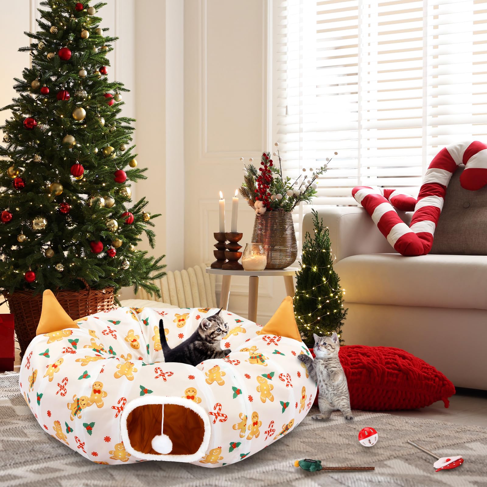Sosation Cat Tunnel ear openings invite easy access and fun