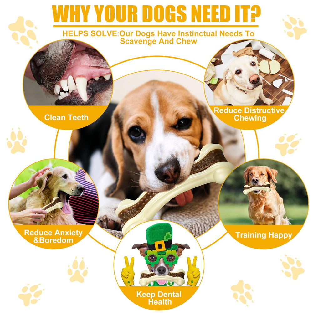 Sosation durable nylon dog bones closeup highlighting sturdy construction for aggressive chewers.