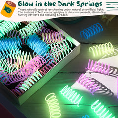 Sosation glow-in-the-dark springs pink playtime captures kittens chasing and pouncing indoors.