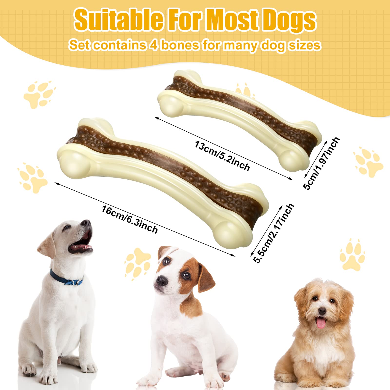 Sosation nylon dog bone, large size, withstands vigorous chewing while helping clean teeth.