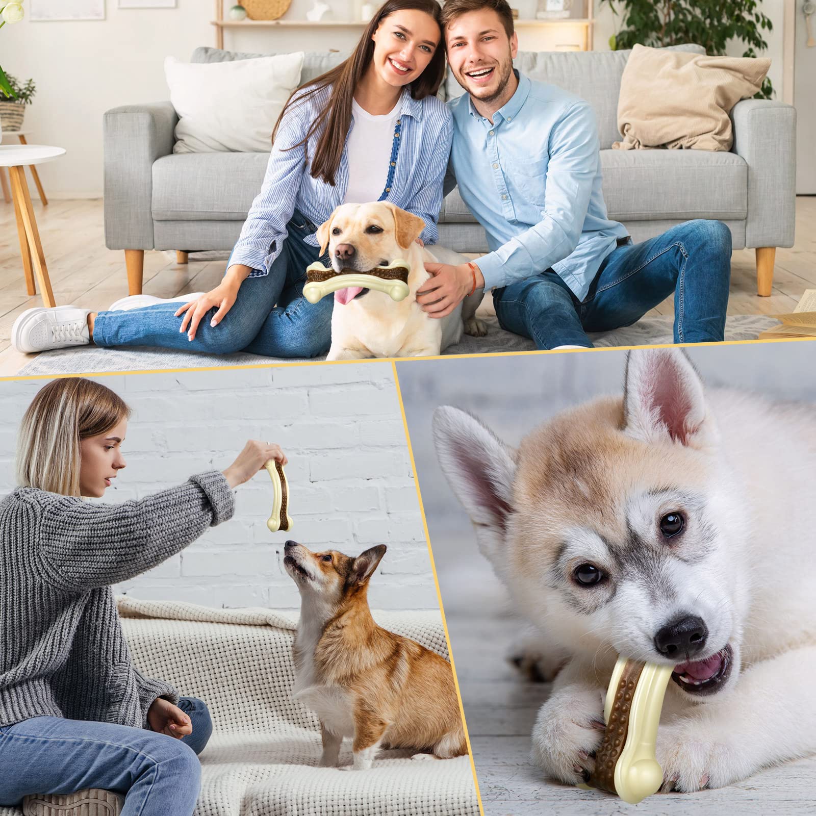 Sosation large-breed chew toy in action demonstrates long-lasting durability for powerful chewers