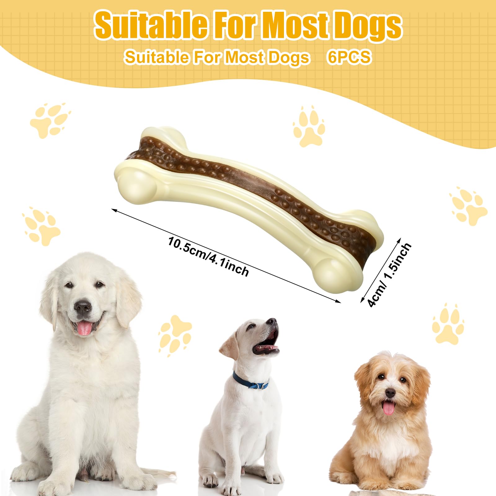Sosation nylon bone chew with beef flavor, long-lasting chew for powerful chewers.