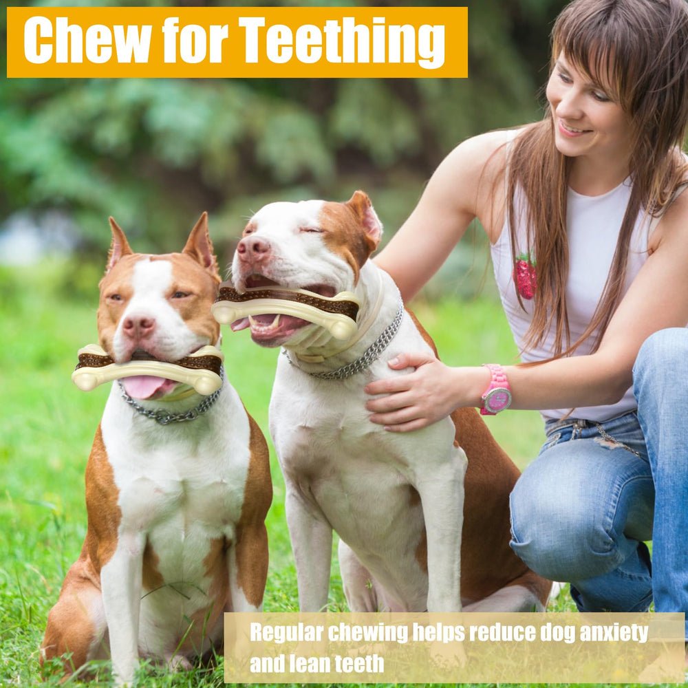 Sosation puppy-teething bone toy demonstrates chew surface for teething relief and jaw exercise.