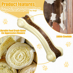 Sosation bone toy surface texture image illustrates cleaning-friendly ridges for tartar-control play.