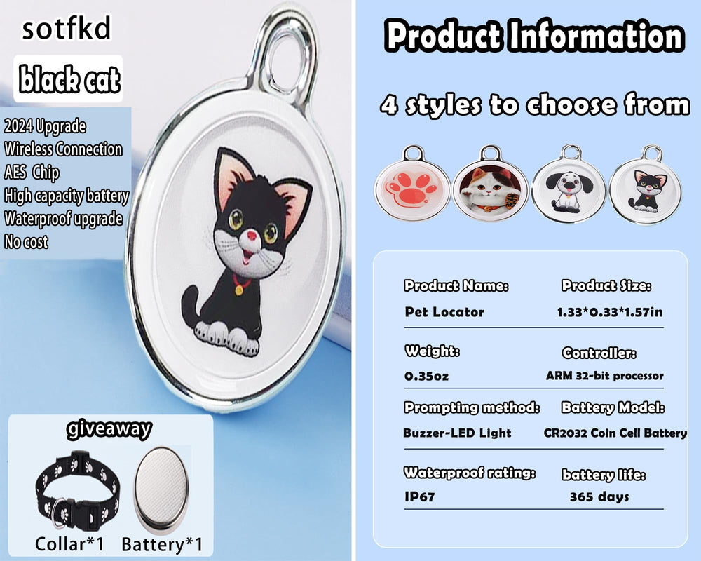 sotfkd cat tracke collar package includes collar and batteries ready to go.