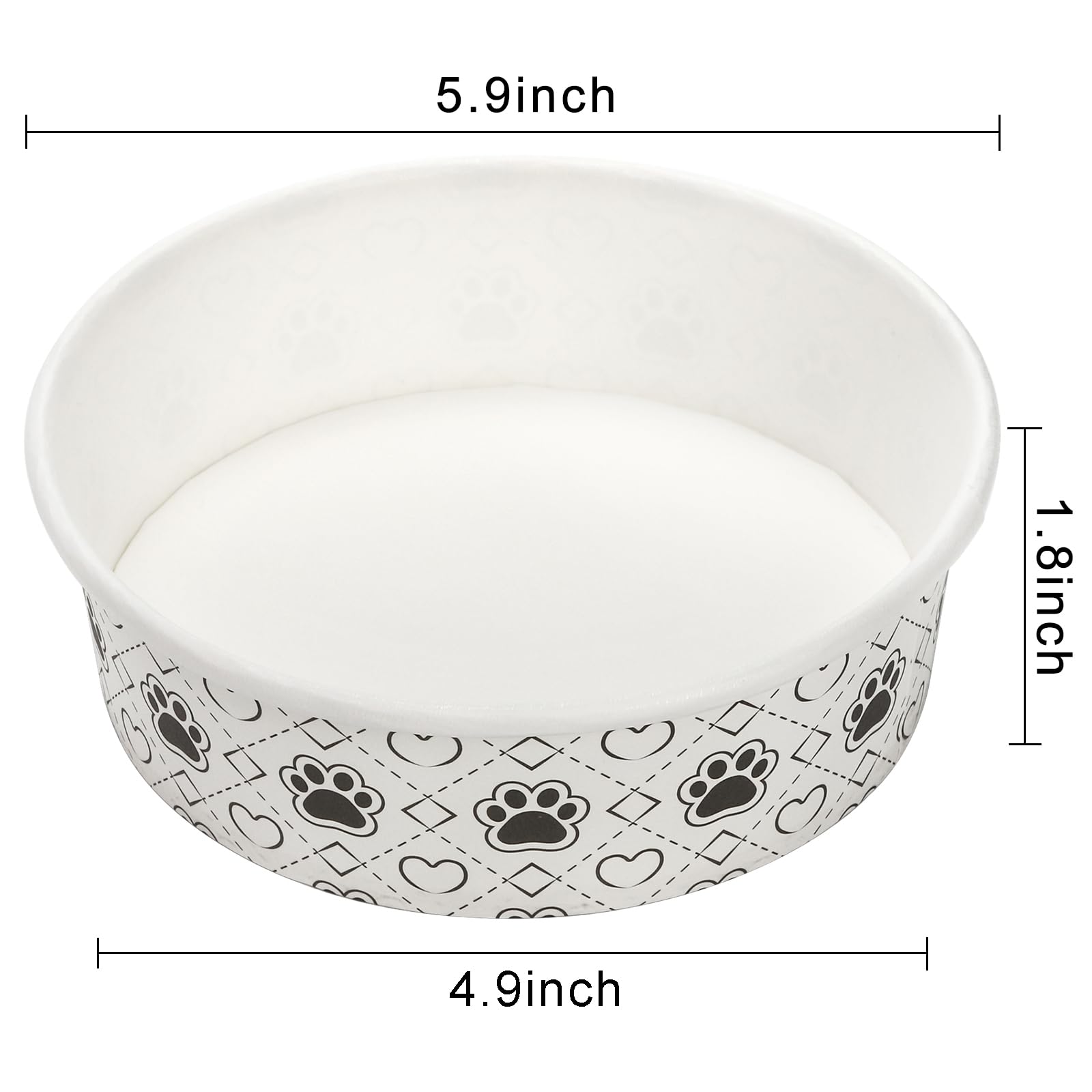 SOUJOY 16oz paper pet bowl suitable for small meals and easy disposal
