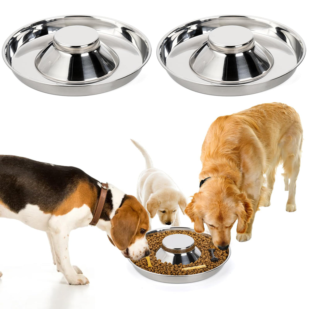 SOUJOY 2-pack bowls with 11.5-inch diameter for growing puppies.