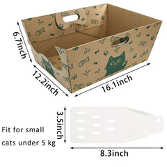 SOUJOY foldable litter box open tray, easy to assemble for quick use.