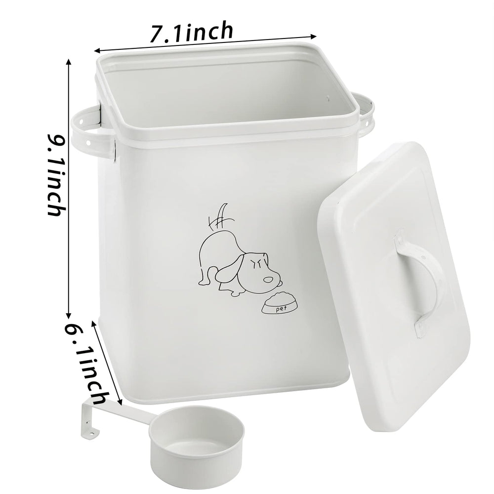 SOUJOY galvanized steel canister demonstrates durable, food-safe construction for pet foods.