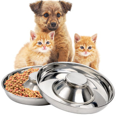 SOUJOY non-slip pet bowl keeps small dogs' food in place during meals.