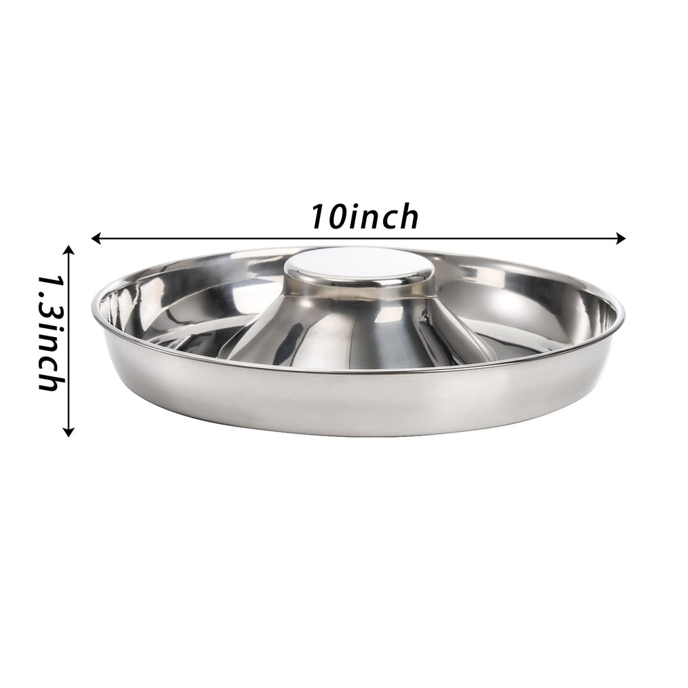 SOUJOY slow-feeder puppy bowls with raised center promote gentle, edge-distributed meals.