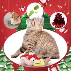 Soulchen Christmas dinosaur catnip toy Apatosaurus to encourage motion and gentle teething.