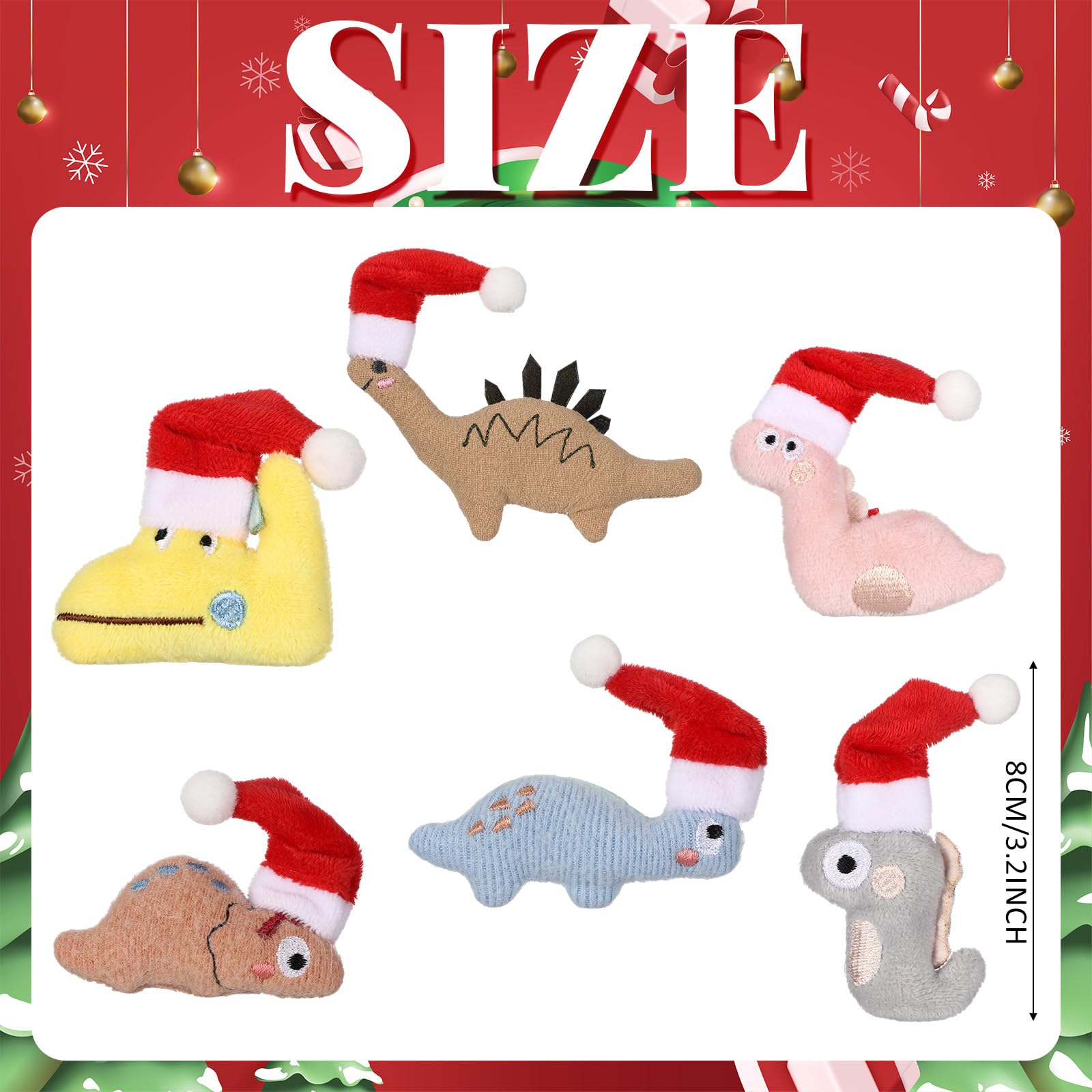 Soulchen Christmas dinosaur catnip toy Parasaurolophus for chasing and scent enrichment.