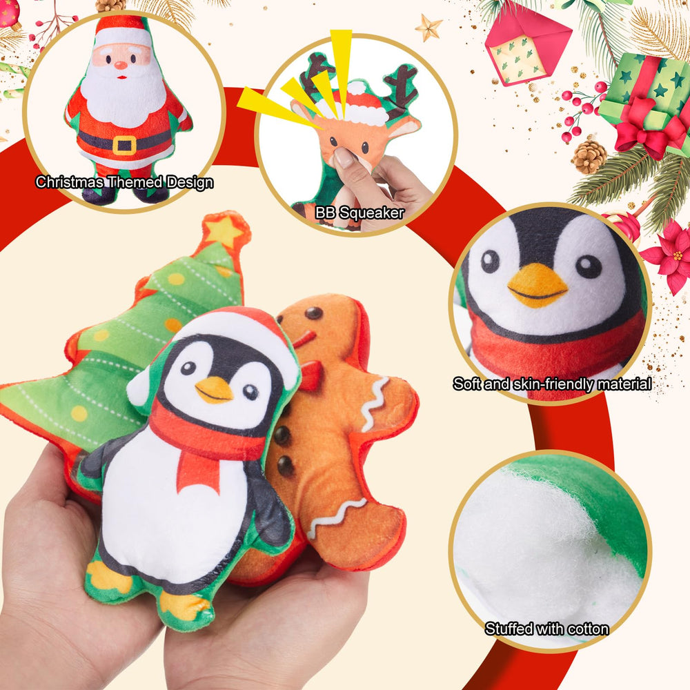 Soulchen Reindeer dog toy with squeaker for festive play and rewards