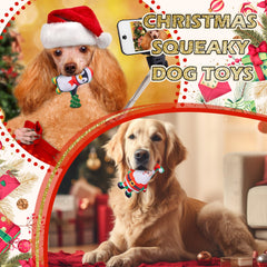 Soulchen Snowman dog toy with squeaker for boredom relief and fetch