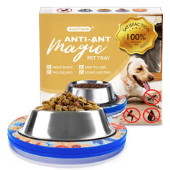 SoulThink ant proof cat-dog bowl tray top view keeps pet food free from ants