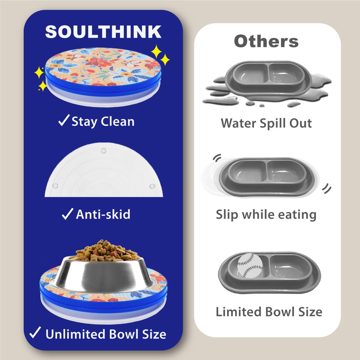 SoulThink indoor-outdoor use scene shows versatile placement around feeding area