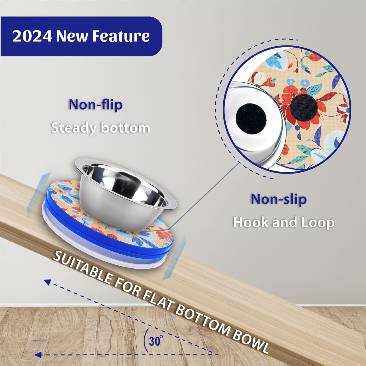 SoulThink orchid design tray closeup highlights safety-inspired floral motif for pets