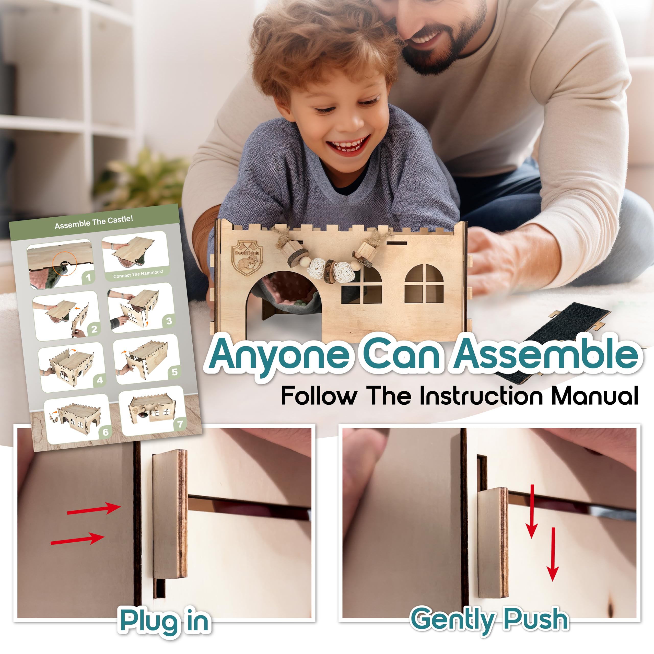 SoulThink habitat suitable for hamsters and chinchillas offers versatile small-pet home