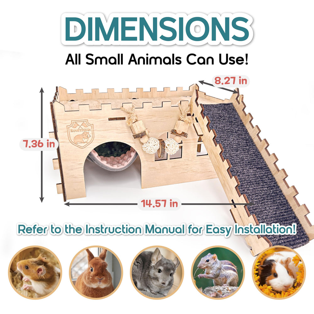 SoulThink two castles connect option illustrates expanded play area for active rodents