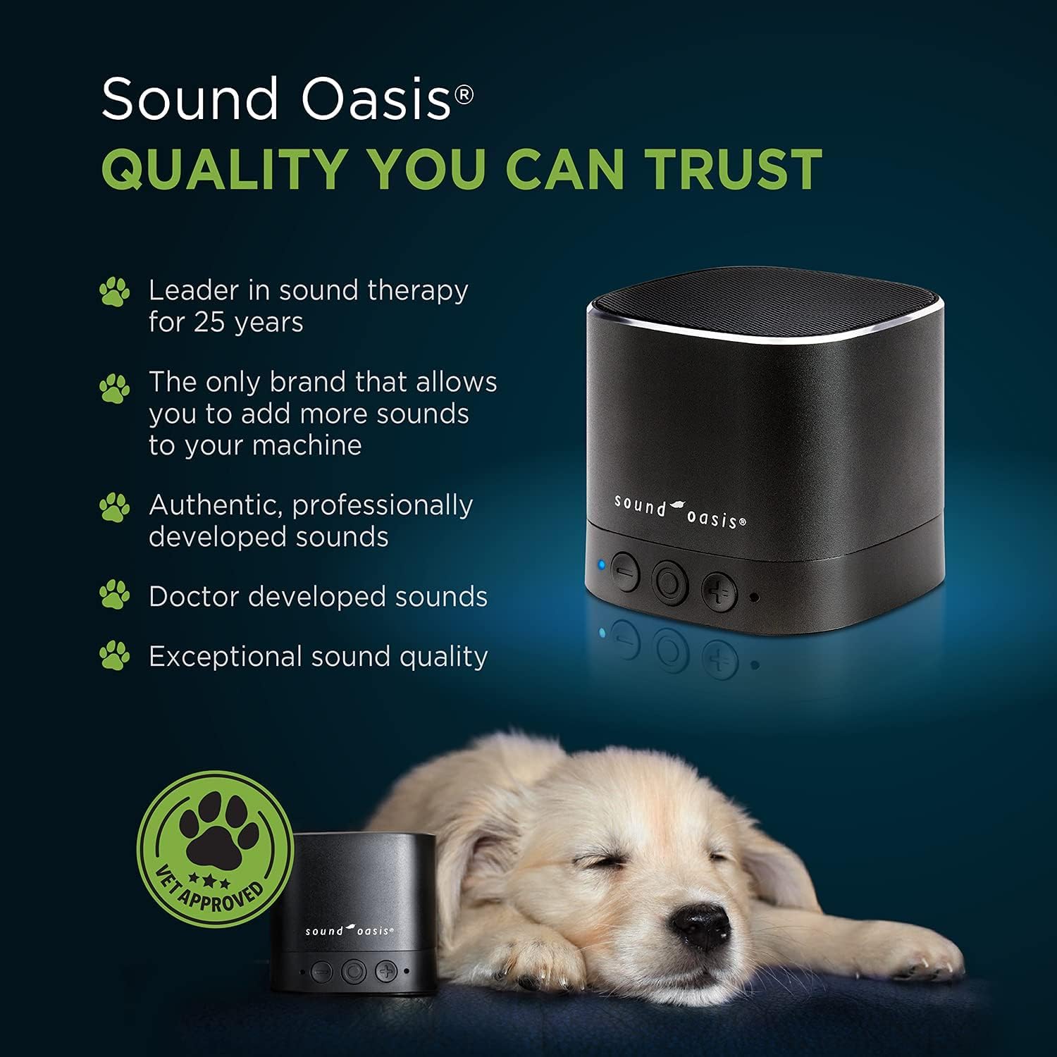 Sound Oasis sound card insert demonstrates easy customization for pets