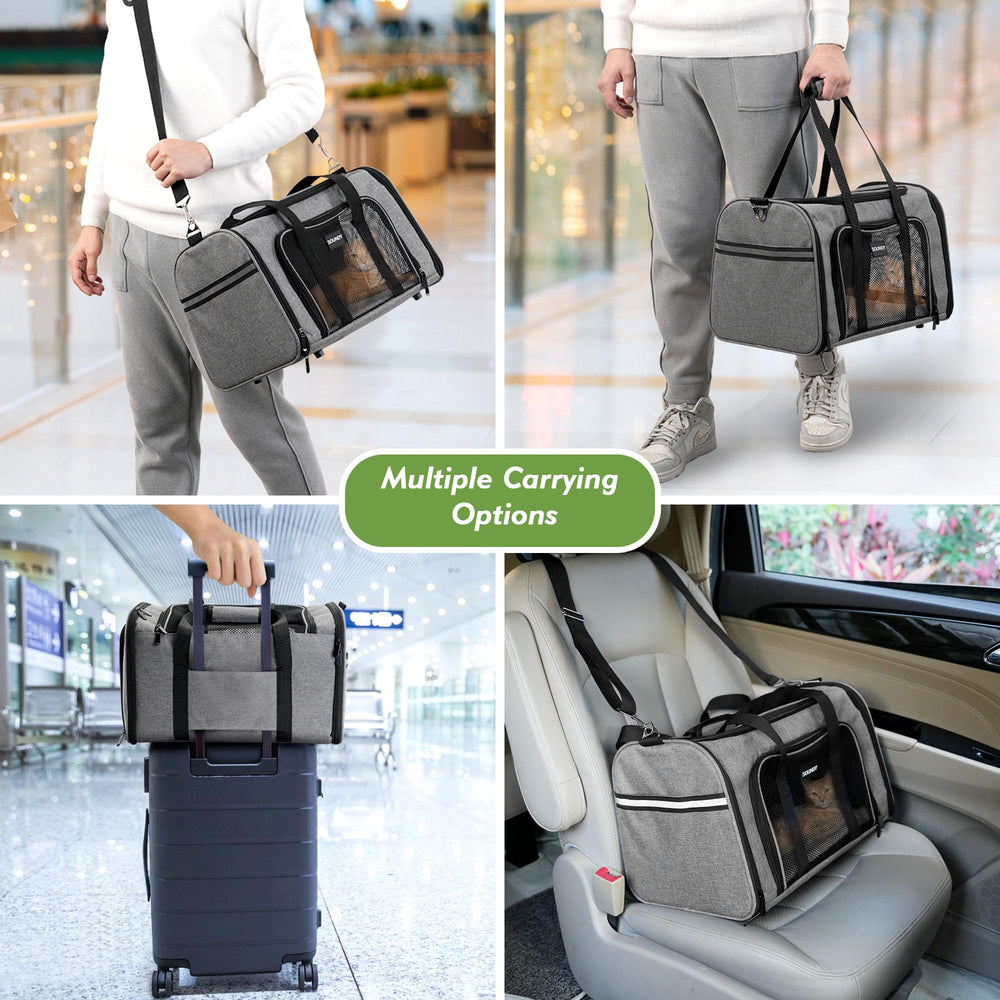 Soundy large cat carrier car seat compatibility supports safer road journeys