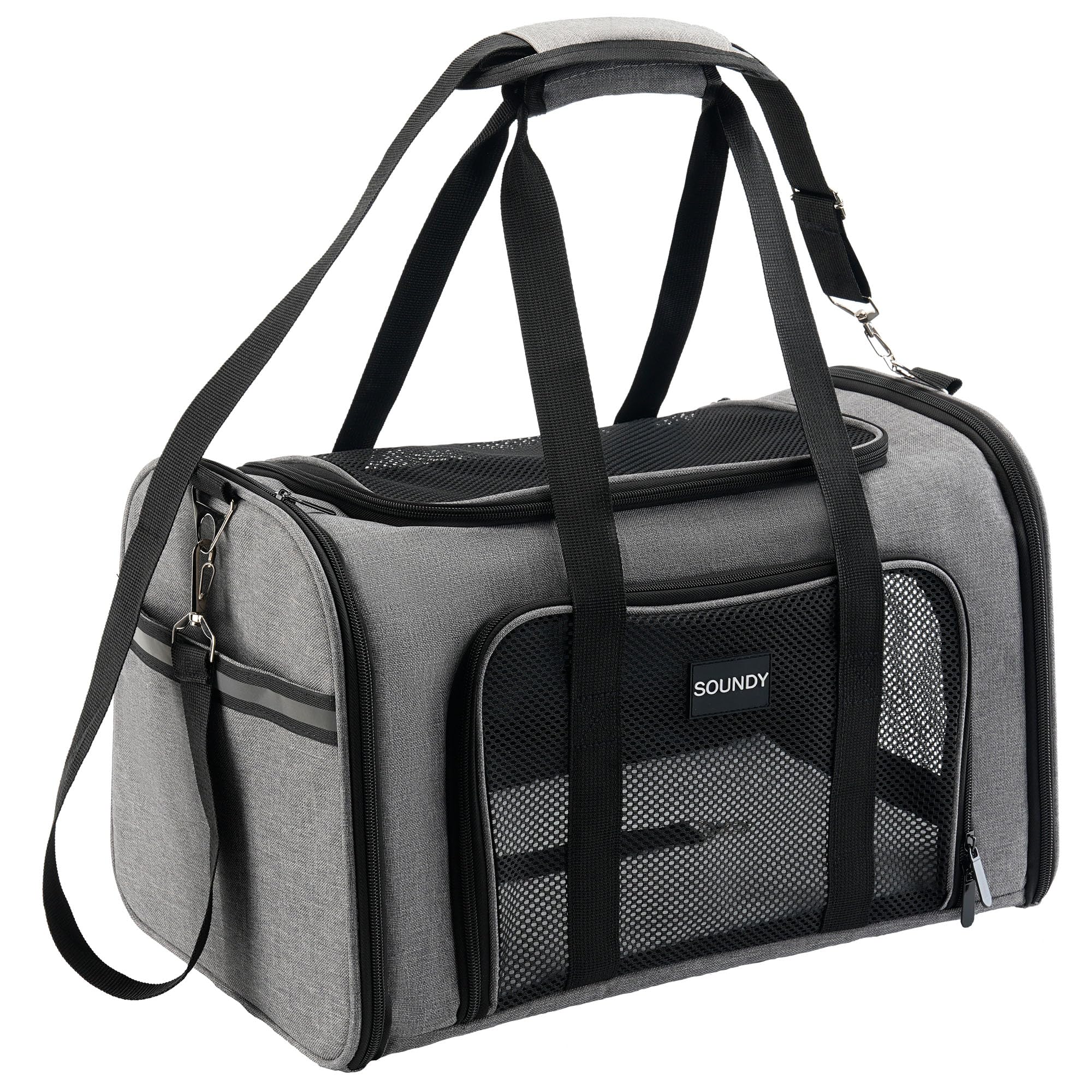 Soundy large cat carrier sturdy frame for reliable travel with pets