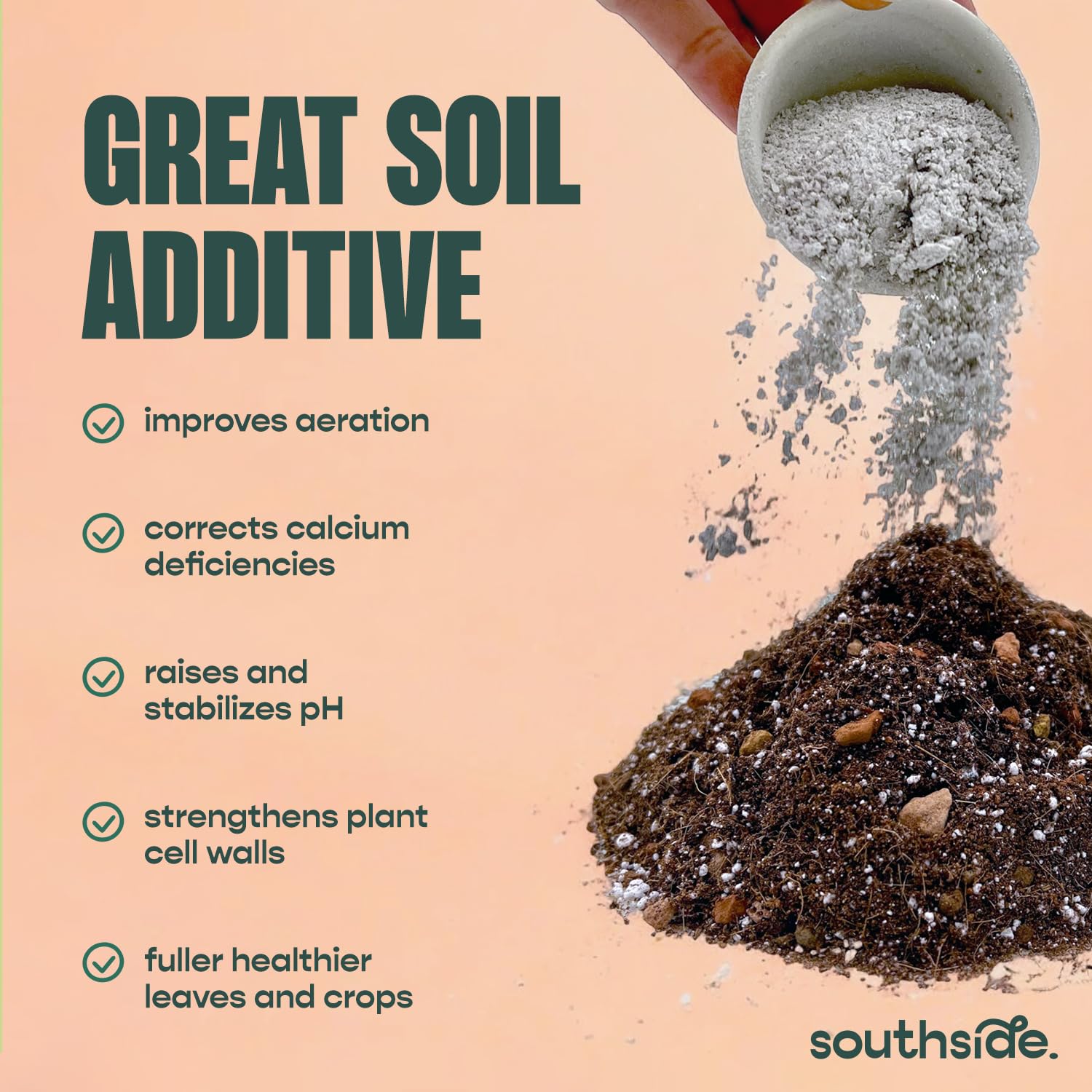 Southside Plants Oyster Shell Flour used in reptile substrates promotes healthy mineral balance